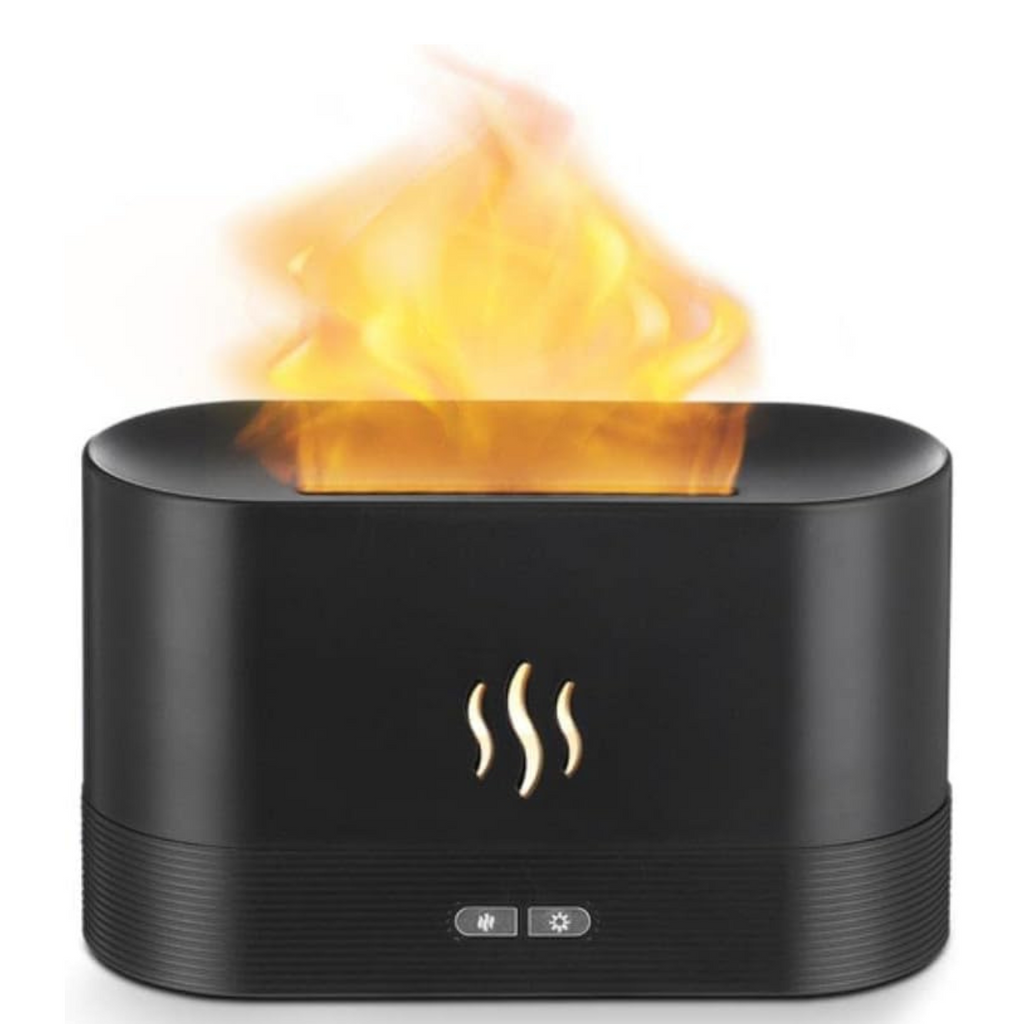 Lámpara humidificadora forma de llama, luz cálida LED que humidifica e ilumina ritual nocturno