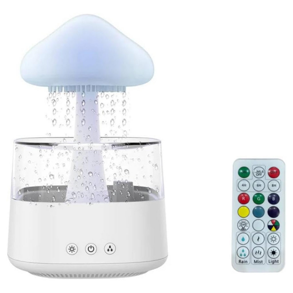 Humidificadora nube de lluvia, nebulización silenciosa tipo lluvia para descanso profundo
