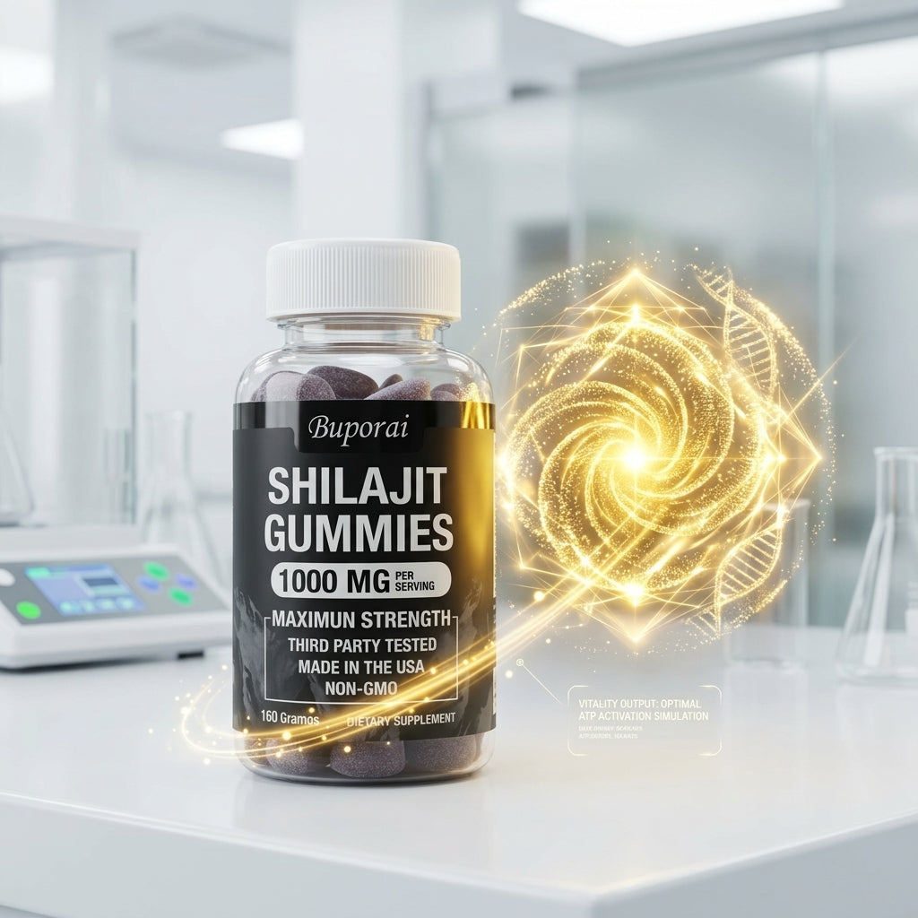 Gomitas de Shilajit, frasco con efecto de energía y vitalidad